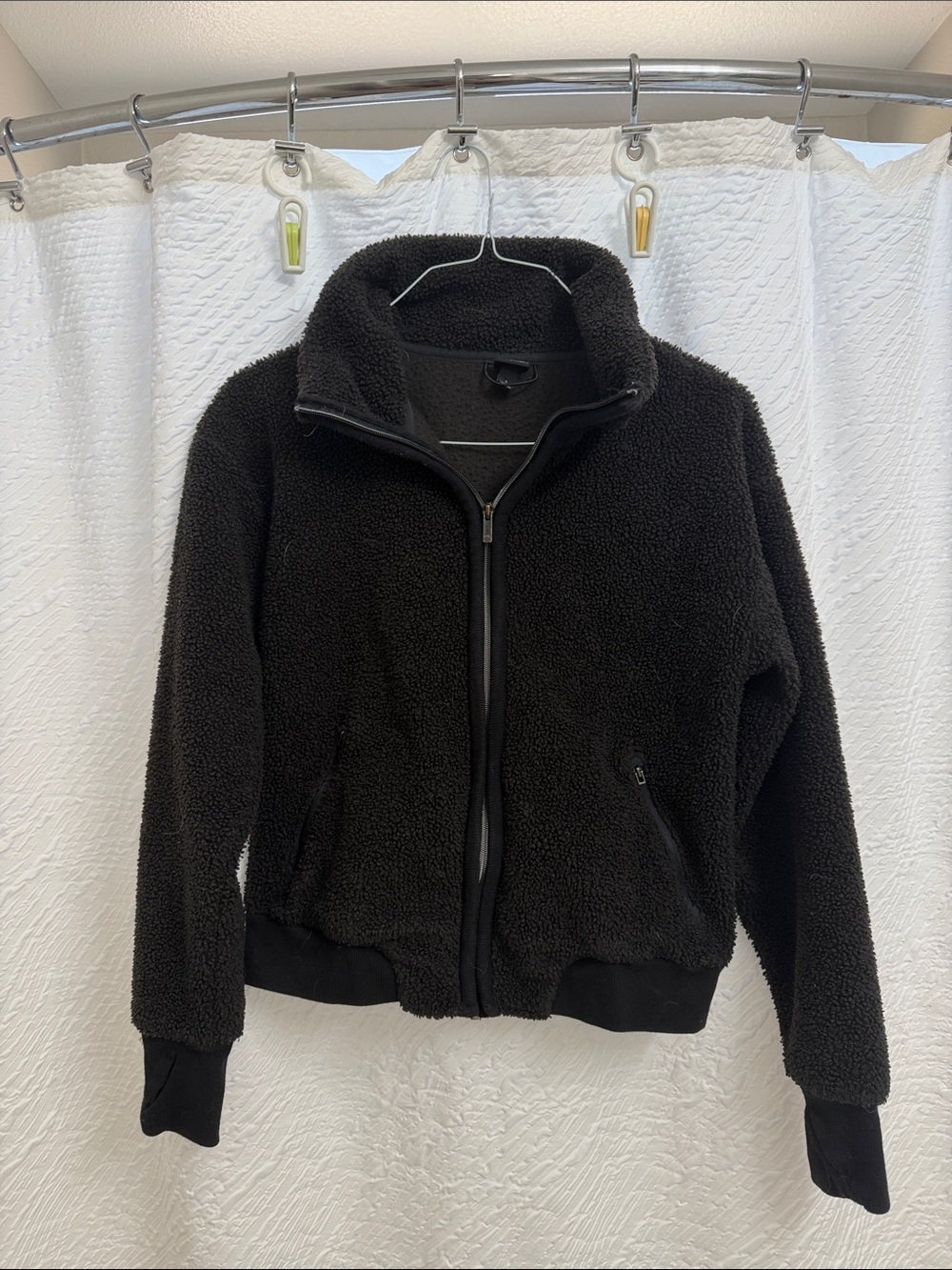 all in motion Black Teddy Sherpa Zip Jacket